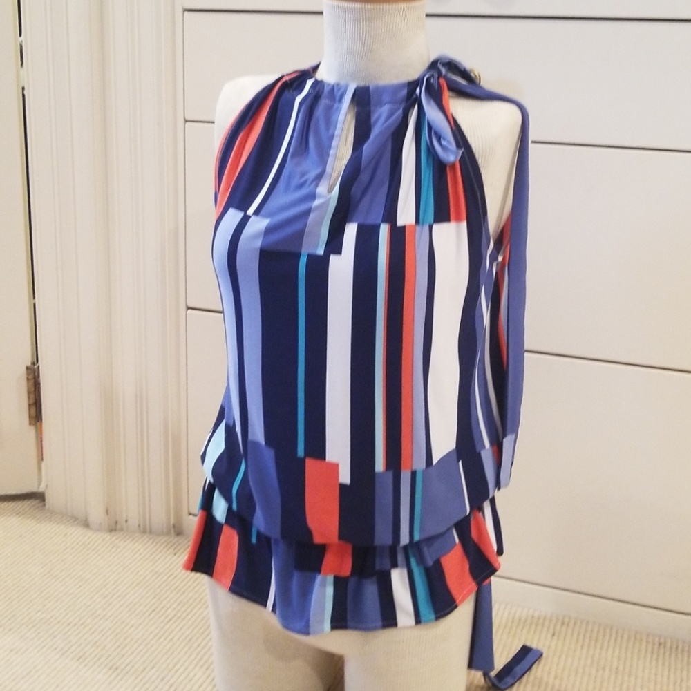 Ellie Kai geometric halter top
